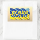 青と黄色のウクライナのインスピレーション平和の戦争 長方形シール (バッグ)