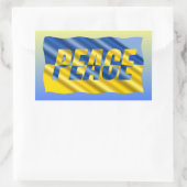 青と黄色のウクライナのインスピレーション平和の戦争 長方形シール (バッグ)