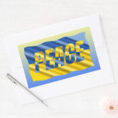 青と黄色のウクライナのインスピレーション平和の戦争 長方形シール (封筒)