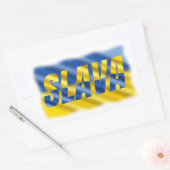 青と黄色のウクライナのインスピレーション平和の戦争 長方形シール (封筒)