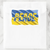 青と黄色のウクライナのインスピレーション平和の戦争 長方形シール (バッグ)