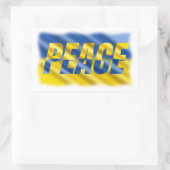 青と黄色のウクライナのインスピレーション平和の戦争 長方形シール (バッグ)