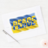 青と黄色のウクライナのインスピレーション平和の戦争 長方形シール (封筒)