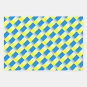 青と黄色のウクライナのインスピレーション平和No War ラッピングペーパーシート (正面3)