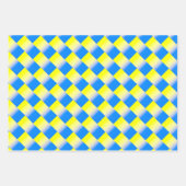 青と黄色のウクライナのインスピレーション平和No War ラッピングペーパーシート (正面)