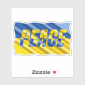 青と黄色のウクライナは戦争のない平和を刺激する シール (シート)