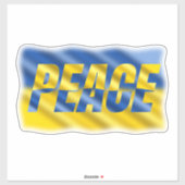 青と黄色のウクライナは戦争のない平和を刺激する シール (シート)