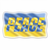 青と黄色のウクライナは戦争のない平和を刺激する シール (正面)