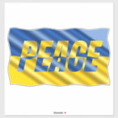 青と黄色のウクライナは戦争のない平和を刺激する シール (シート)