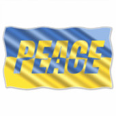 青と黄色のウクライナは戦争のない平和を刺激する シール (正面)
