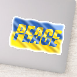 青と黄色のウクライナは戦争のない平和を刺激する シール