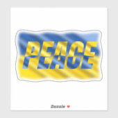 青と黄色のウクライナは戦争のない平和を刺激する シール (シート)