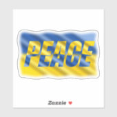 青と黄色のウクライナは戦争のない平和を刺激する シール (シート)