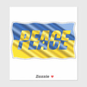 青と黄色のウクライナは戦争のない平和を刺激する シール (シート)