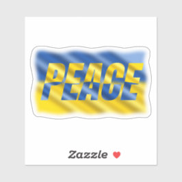 青と黄色のウクライナは戦争のない平和を刺激する シール