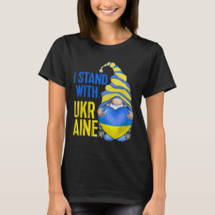 青と黄色のウクライナ庭園ノームウクライナ国旗Tシャツ Tシャツ