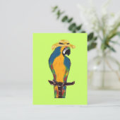 青と黄色のオウム ポストカード (スタンド正面)