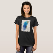 青と黄色のオウムMacaw No 3動物ポートレート Tシャツ (正面フル)