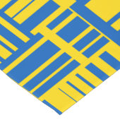 青と黄色のカラーラインデザインパターン ショートテーブルランナー (コーナー)