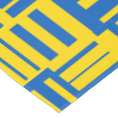 青と黄色のカラーラインデザインパターン テーブルクロス (アングル)