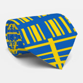 青と黄色のカラーラインデザインパターン ネクタイ (ロール)