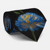 青と黄色のカーネーション ネクタイ (ロール)