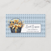 青と黄色のギフトバスケット 名刺 (正面)