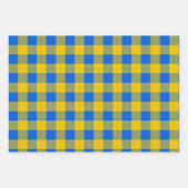 青と黄色のギフトラッピング紙、ウクライナ国旗 ラッピングペーパーシート (正面3)
