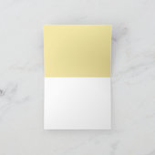 青と黄色のギンガムパーソナライズされたありがとう ノートカード (内部)