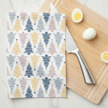 青と黄色のクリスマスツリーの色合い