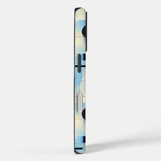 青と黄色のクール幾何学的なアートフォンケース Case-Mate iPhoneケース (裏面 / 右)