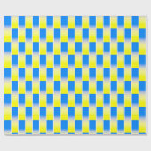 青と黄色のグラデーションのウクインスパイアラーNo War ラッピングペーパー (フラット)