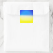 青と黄色のグラデーション平和ウクライナのインスピレーション スクエアシール (バッグ)