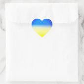 青と黄色のグラデーション平和ウクライナのインスピレーション ハートシール (バッグ)