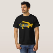 青と黄色のグーフィー、ビンテージ海洋生物 Tシャツ (正面フル)