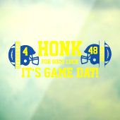 青と黄色のサッカーの試合日の戻り ウィンドウサイン (シート3)