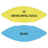 青と黄色のサッカーパーソナライズされた選手 アメリカンフットボール (パネル)