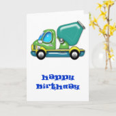 青と黄色のセメントトラック カード (黄色い花)