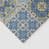 青と黄色のタイルデザインの分離ティッシュペーパー 薄葉紙 (詳細)
