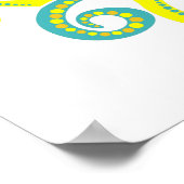 青と黄色のタコ ポスター (角)