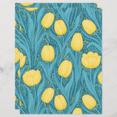 青と黄色のチューリップ (正面/裏面)