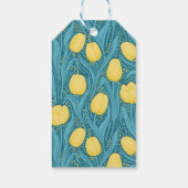 青と黄色のチューリップ ギフトタグ (裏面)