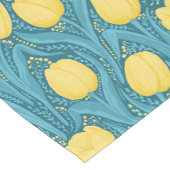 青と黄色のチューリップ ショートテーブルランナー (コーナー)