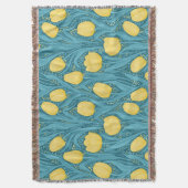 青と黄色のチューリップ スローブランケット (正面縦)