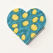 青と黄色のチューリップ ノートブック (裏面)