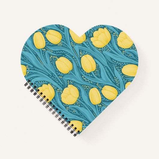 青と黄色のチューリップ ノートブック (正面)