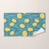 青と黄色のチューリップ バスタオルセット (ハンドタオル)