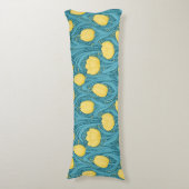 青と黄色のチューリップ ボディピロー (正面縦)