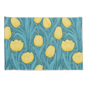 青と黄色のチューリップ 枕カバー (裏面-右)