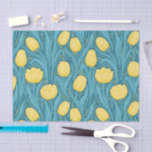 青と黄色のチューリップ 薄葉紙 (クラフト)